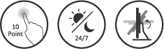 TM-23 touch screen monitor icons