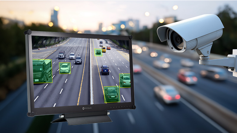 AG Neovo HX-2402 used for traffic surveillance and recognition