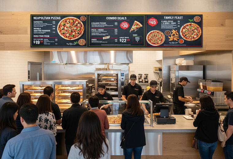 Retail & QSR_Display Solutions_ Stable Performance During Peak Service Hours